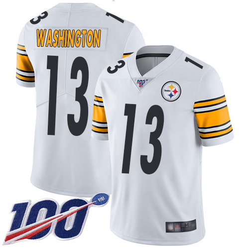 Youth Pittsburgh Steelers Football #13 Limited White James Washington Road 100th Season Vapor Untouchable Nike NFL Jersey->women nfl jersey->Women Jersey